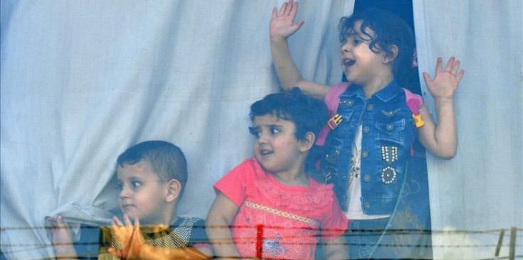 Refugiats sirians en un camp de Beirut.