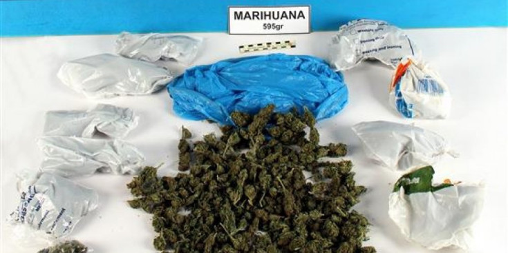 Marihuana incautada per la policia.