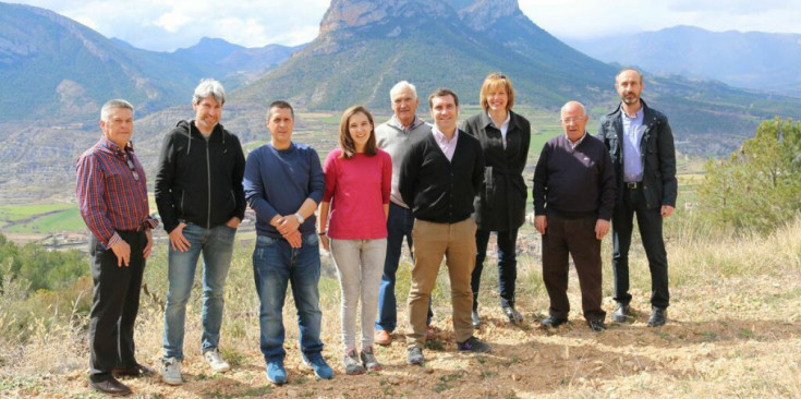 L’equip de la candidatura d’ERC que es va presentar a les eleccions municipals d’Organyà.