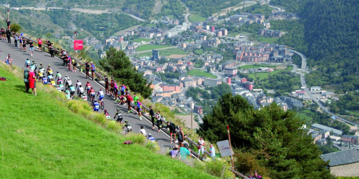 El pilot durant la 20a etapa de la darrera edició de la Vuelta a Andorra amb final al Santuari de Canòlich.