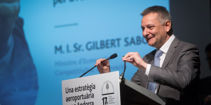 El ministre d’Economia, Gilbert Saboya, ahir.