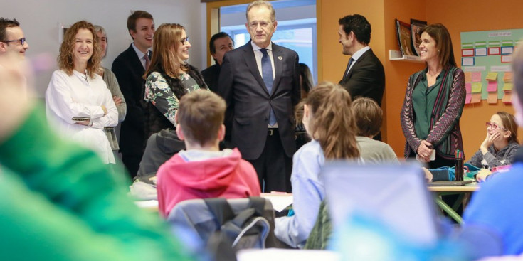 Møller, en la seva visita a l’Escola Verda d'Ordino.