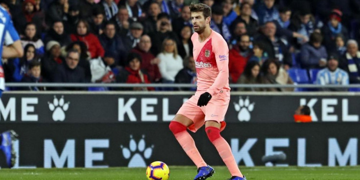 Gerard Piqué, en el partit contra l'Espanyol