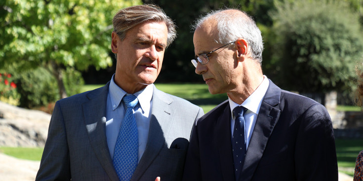 López Aguilar i Martí, durant la visita que el primer va fer al país a l'octubre.
