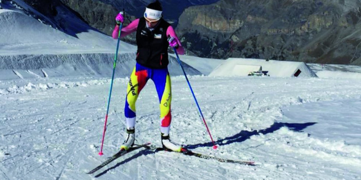 Carola Vila en un entrenament de la temporada.