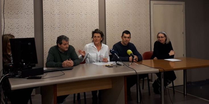 Cristian Asensio, Emi Matarrodona, Jesús Núñez i Laura Fabregat en la roda de premsa d’ahir del Sitca.