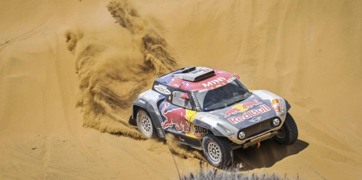 Despres, en el transcurs de la cinquena etapa del Dakar.