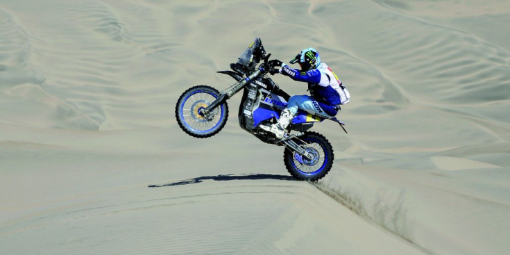 33 El pilot resident Adrien Van Beveren, durant la setena etapa del Dakar, ahir.