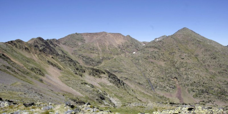 Imatge del cim del Comapedrosa, lloc on ahir va tenir lloc la precipitació en què moria un excursionista.