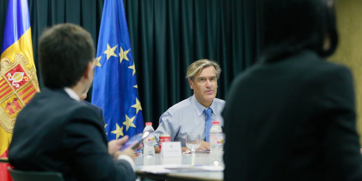 L’eurodiputat López Aguilar durant una de les reunions de treball celebrades a Andorra l’octubre passat.