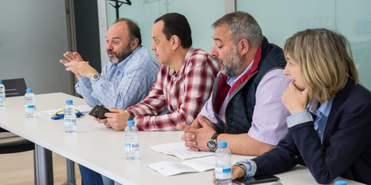 Reunió de representants sindicals dels treballadors públics amb membres del DA al Consell General, l’abril passat.