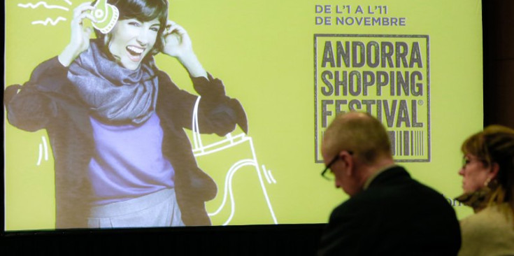 El ministre Camp durant el Balanç de l’Andorra Shopping Festival.