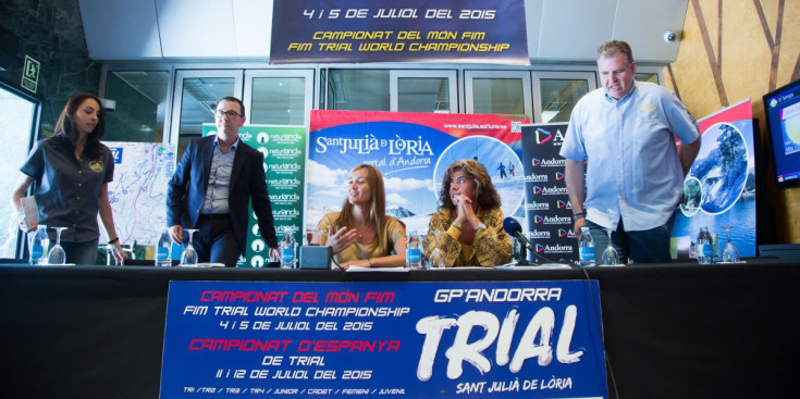 Imatge de la presentació del Campionat del Món de trial, ahir.