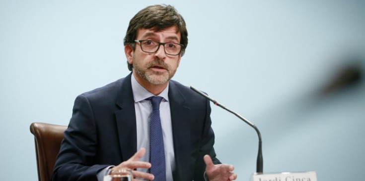 El ministre portaveu, Jordi Cinca, en roda de premsa.