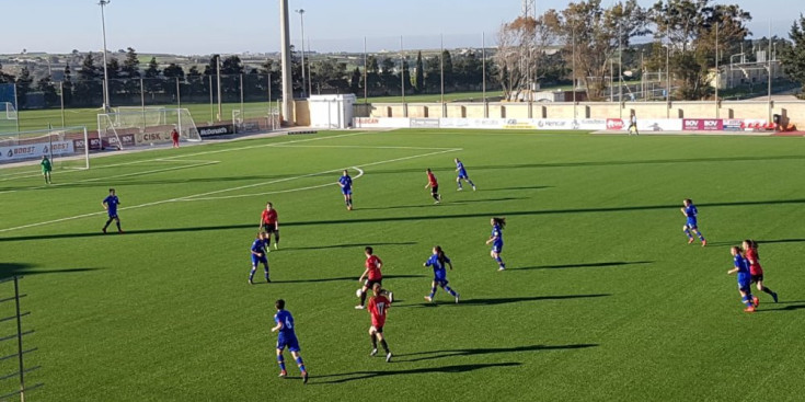 La sub16 juga contra Albània, ahir.