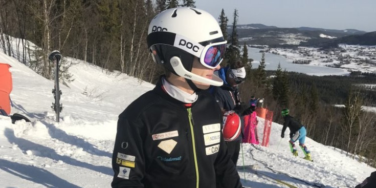 L’esquiador andorrà Roger Puig, ahir.