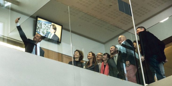 Dirigents de DA es fan un selfie amb Xavier Espot, nou cap de Govern