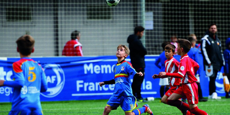La selecció andorrana competeix durant la darrera edició del Memorial Francesc Vila, un torneig de la base referent.