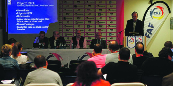 La darrera assemblea ordinària celebrada per la Federació Andorrana de Futbol.