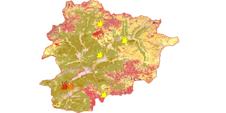 Mapa de risc d'incendis forestals d'Andorra