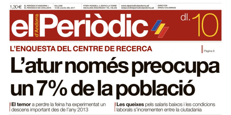 La portada del 10 de juliol del 2017.