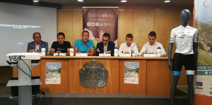 La roda de premsa de la presentació de la 42a edició de la Volta als Ports d’Andorra.