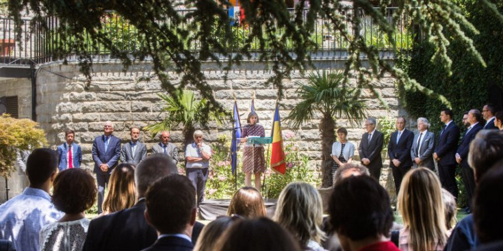 Caballero va fer ahir el seu discurs a l’ambaixada francesa.