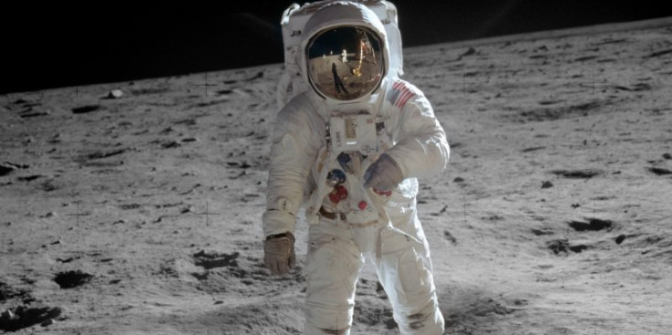 Fotografia d’Aldrin caminant per la Lluna, feta per Armstrong.
