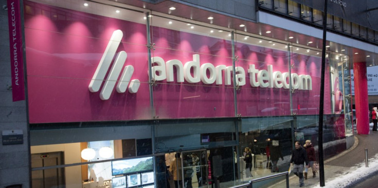 La façana de l’edifici comercial d’Andorra Telecom.