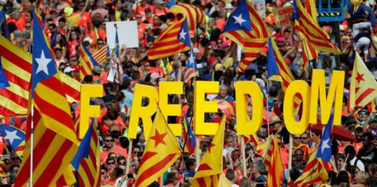 Una manifestació independentista a Barcelona.