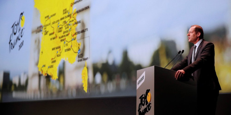 Christian Prudhomme presenta l'edició 2020 del Tour de França, ahir.