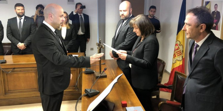 Higini Martínez-Illescas el dia del seu jurament com a nou conseller de comú.
