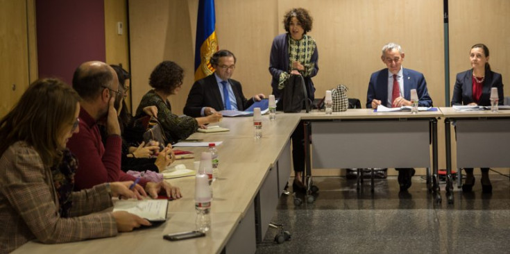 La delegació de la UE a Andorra, ahir.