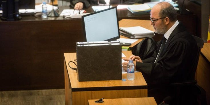 El fiscal general, Alfons Alberca, durant un moment de la vista oral del judici de BPA.