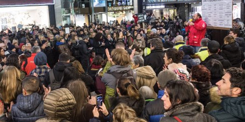 Centenars de persones es mobilitzen per reclamar una millora en els drets socials a Andorra. fa un any.