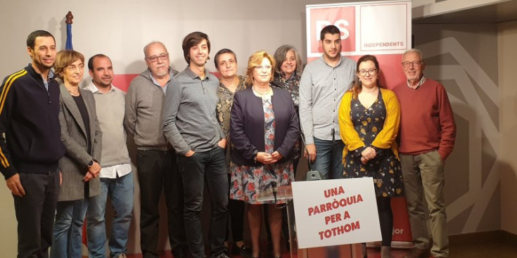 Els integrants de la candidatura del PS a Andorra la Vella.