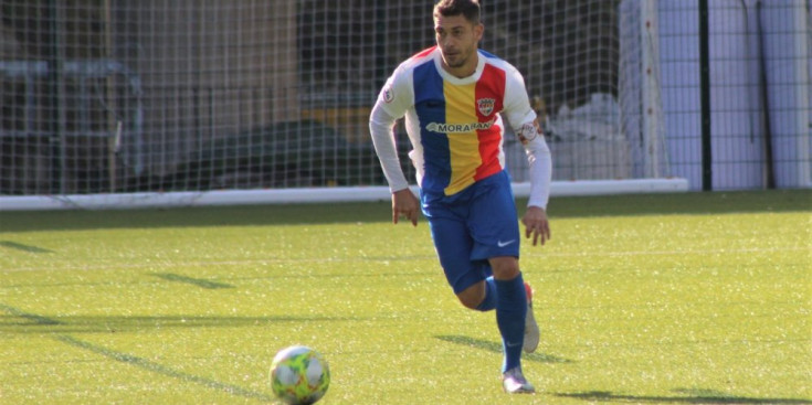 El jugador de l’FC Andorra, Javi Martos, en un partit de la temporada.