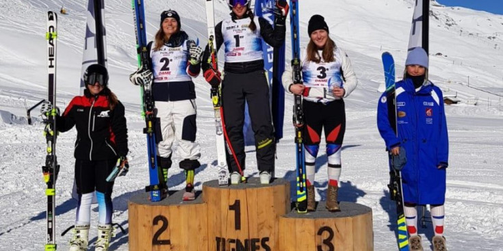 Cande Moreno a l’esglaó més alt del podi de Tignes