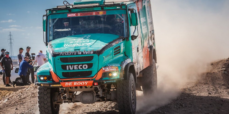 Albert Llovera, durant la quarta etapa del Dakar.