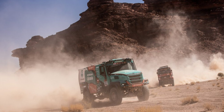 Albert Llovera, durant la quarta etapa del Dakar.