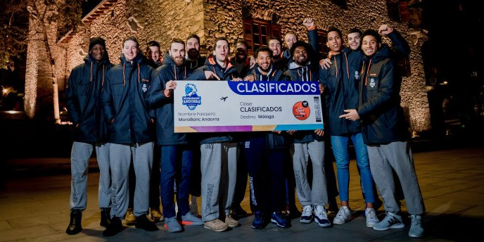 El MoraBanc Andorra celebra la classificació a la Copa a la Casa de la