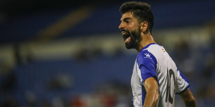 Carlos Martínez en un partit amb l'Hèrcules.