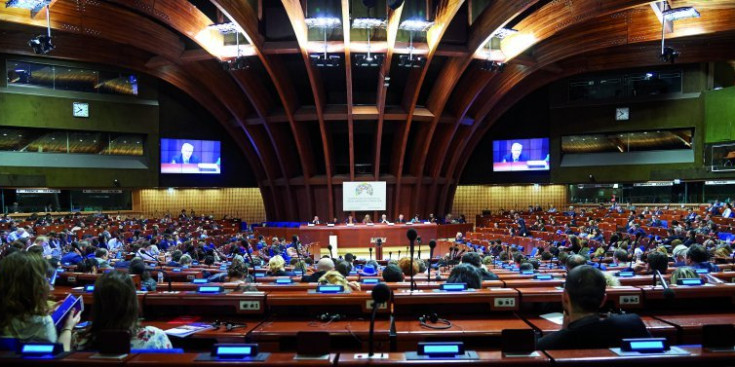 La sala de plens del Consell d’Europa, a Estrasburg.