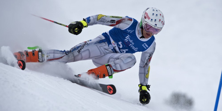 Salvador Cornella aconsegueix la medalla de plata en el gegant, ahir,