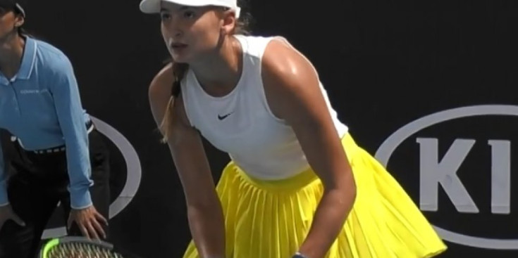 Victoria Jiménez en la semifinal de l'Open d'Austràlia.