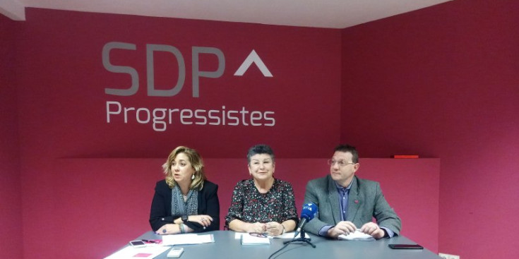 Zoppetti, Montolio i Donsión a la roda de premsa d’ahir.