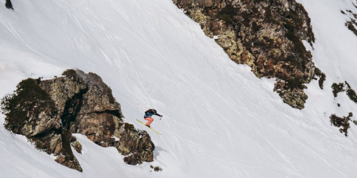 Un participant del Freeride Junior Tour, dissabte.