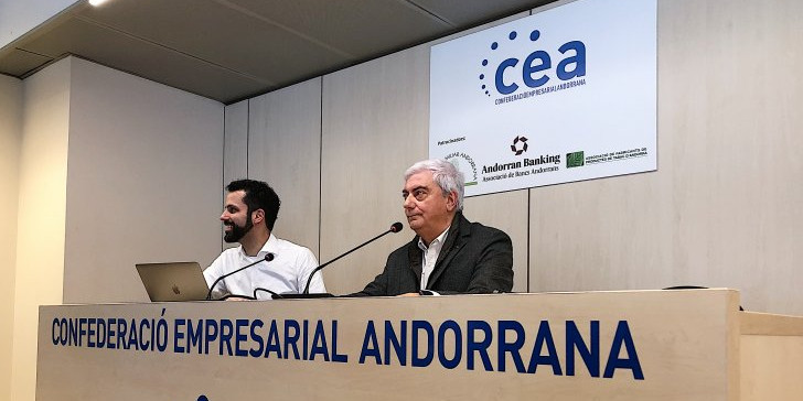 El gerent i el president de la CEA, Iago Andreu i Gerard Cadena, respectivament, en una imatge d’arxiu.