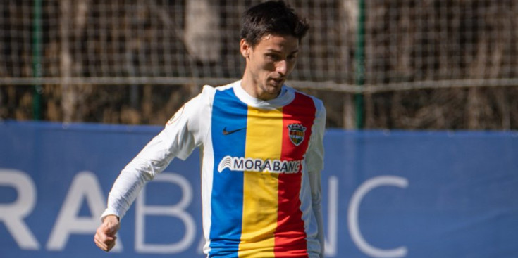 El jugador de l'FC Andorra, Martí Riverola.
