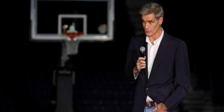 El president de la Lliga ACB, Antonio Martín, durant un acte de presentació de la competició, aquesta temporada.